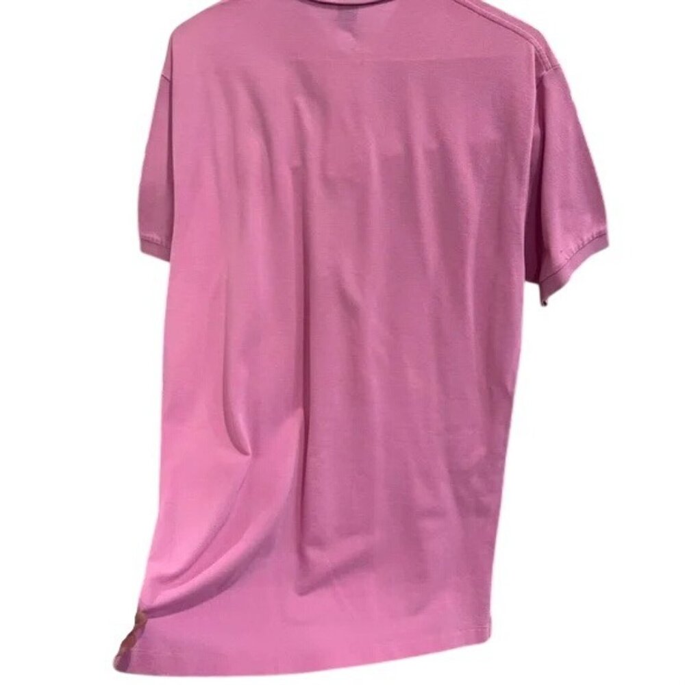 Polo Ralph Lauren Mens Pink Short Sleeve Polo Shirt Size L 100% Pima Cotton Clas - Picture 2 of 4